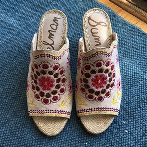 Sam Edelman Tan side mule size 7